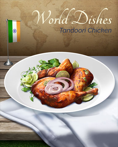 Tandoori Chicken World Dishes Badge - Claire Hart: Secret In The Shadows