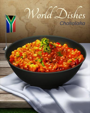 Chakalaka World Dishes Badge - World Class Solitaire HD