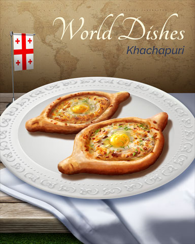 Khachapuri World Dishes Badge - Canasta HD