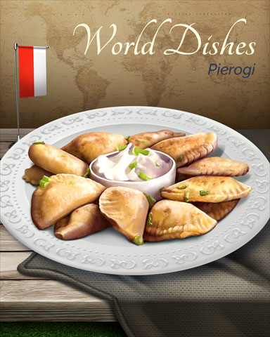 Pierogi World Dishes Badge - Tri-Peaks Solitaire HD