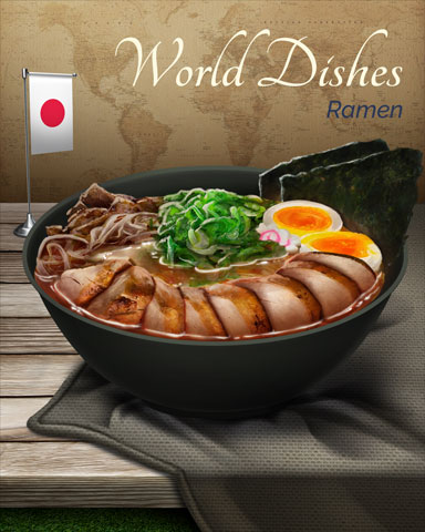 Ramen World Dishes Badge - Spades HD