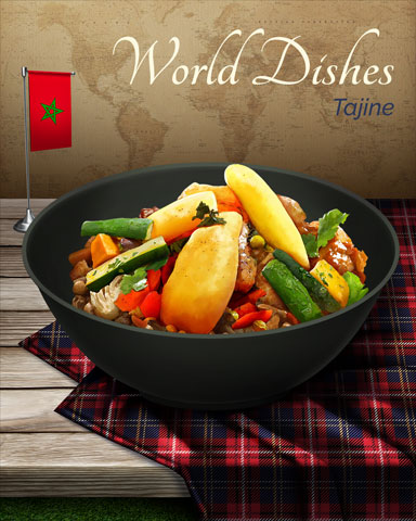 Tajine World Dishes Badge - World Class Solitaire HD