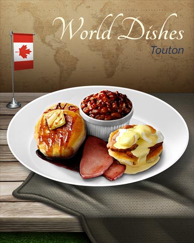 Touton World Dishes Badge - World Class Solitaire HD