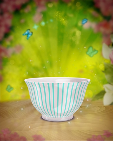 Teal-Striped Teacup Badge - Cookie Connect