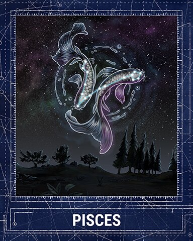 Pisces Constellations Badge - First Class Solitaire HD