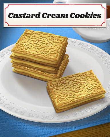 Custard Cream Cookies Badge - Poppit! Party