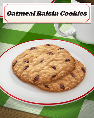 Oatmeal Raisin Cookies Badge - Poppit! HD