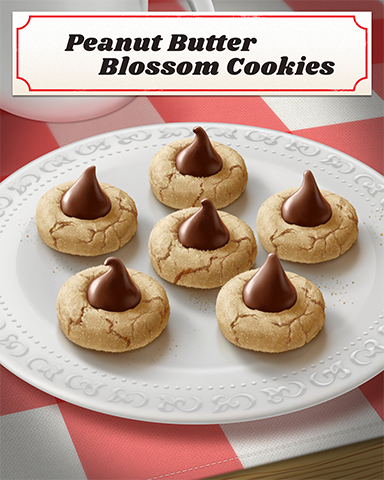 Peanut Butter Blossom Cookies Badge - Jet Set Solitaire