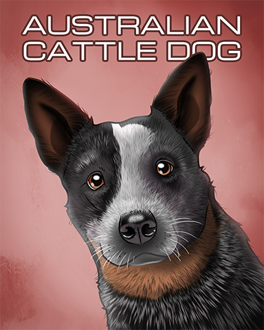 Australian Cattle Dog Badge - Mahjong Garden HD