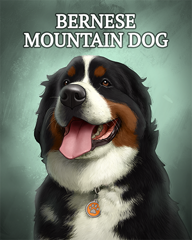 Bernese Mountain Dog Badge - Mahjong Escape