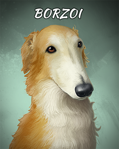 Borzoi Badge - Poppit! Bingo