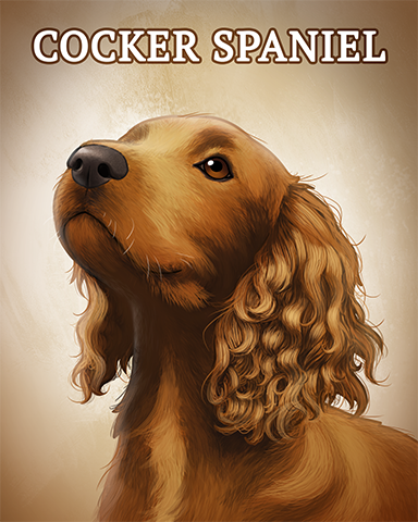 Cocker Spaniel Badge - World Class Solitaire HD