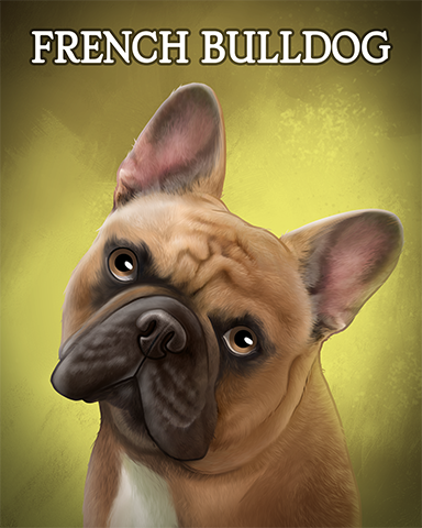 French Bulldog Badge - Jet Set Solitaire