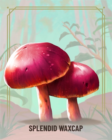 Splendid Waxcap Fungi Badge - Jungle Gin HD