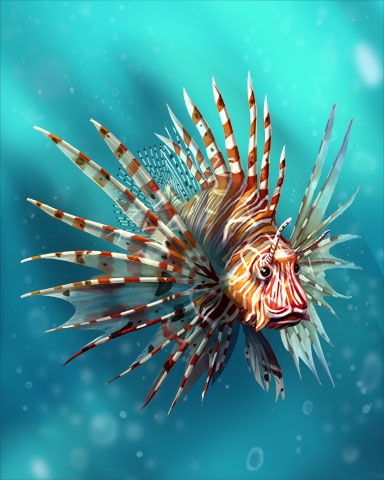 Lion Fish Badge - Poppit! HD