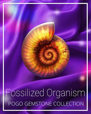 Fossilized Organisms Gemstone Badge - Grub Crawl