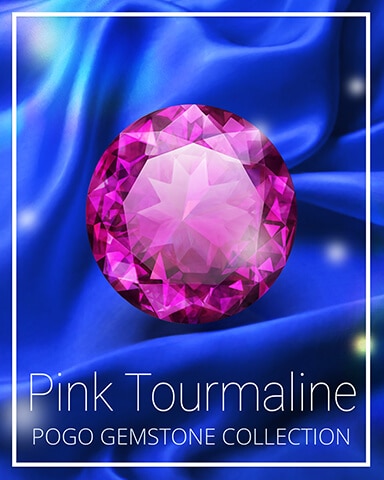 Pink Tourmaline Gemstone Badge - Mahjong Safari HD