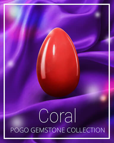 Coral Gemstone Badge - Bejeweled Stars