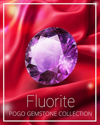 Fluorite Gemstone Badge - Solitaire Blitz