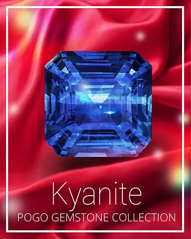 Kyanite Gemstone Badge - Snowbird Solitaire
