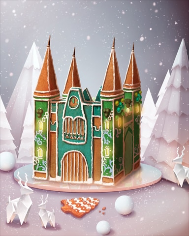 Green Castle Gingerbread Badge - Sweet Tooth Town