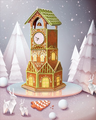 Green Clock Tower Gingerbread Badge - Jungle Gin HD