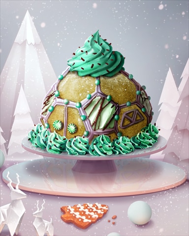 Green Igloo Gingerbread Badge - Mahjong Safari HD