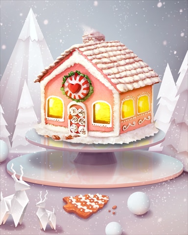Pink Cottage Gingerbread Badge - StoryQuest