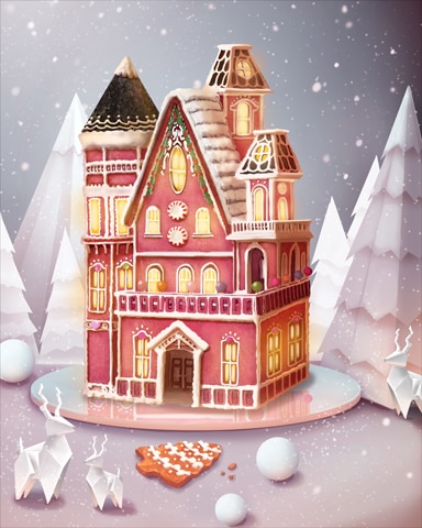 Pink Victorian Gingerbread Badge - Canasta HD