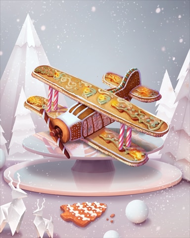 Airplane Gingerbread Badge - World Class Solitaire HD