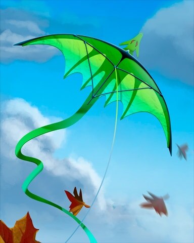 Bowed Dragon Kites Badge - Quinn's Aquarium