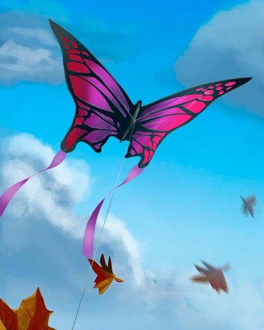 Butterfly Kites Badge - Mahjong Sanctuary