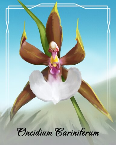 Oncidium Cariniferum Orchid Badge - Mahjong Safari HD
