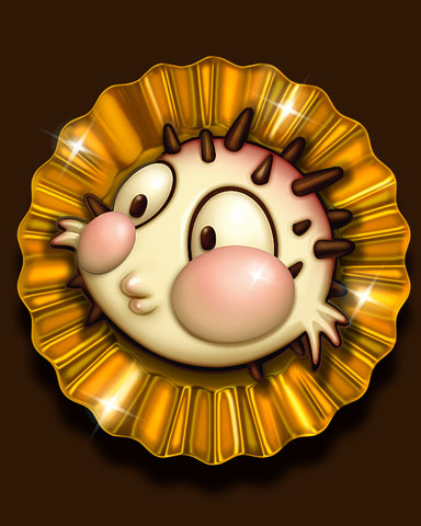 Pufferfish Praline Badge - Quinn's Aquarium