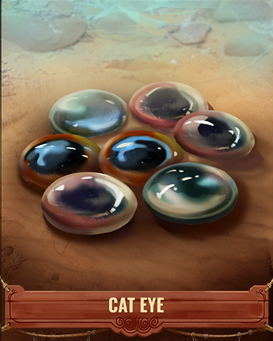 Cat Eye Shell Badge - First Class Solitaire HD