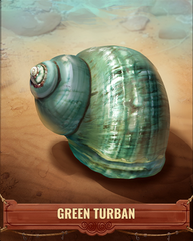 Green Turban Shell Badge - Peggle Blast HD