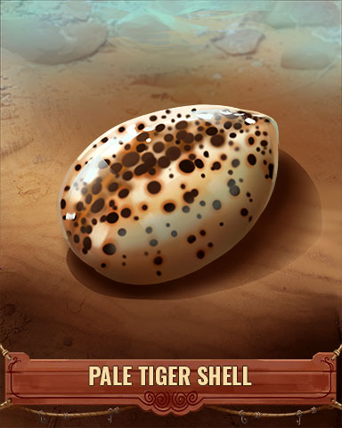 Pale Tiger Shell Badge - Mahjong Safari HD