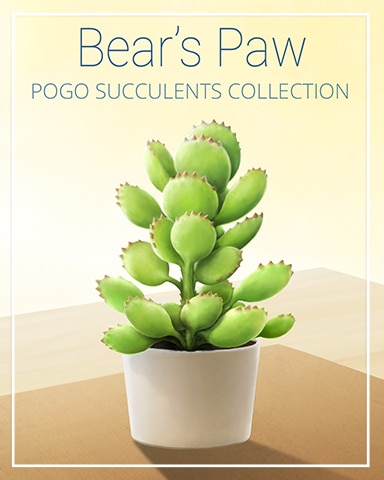 Bear's Paw Succulent Badge - Mahjong Garden HD