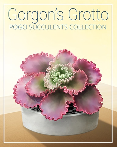 Gorgon's Grotto Succulent Badge - World Class Solitaire HD