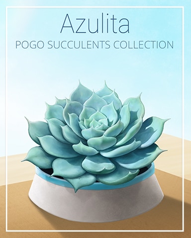 Azulita Succulent Badge - Jet Set Solitaire