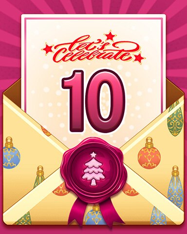 Happy Holidays 10 Badge - Garden Blast