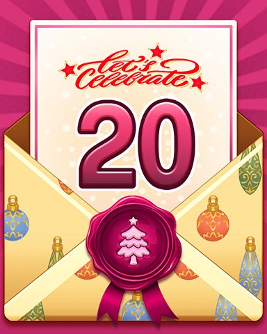 Happy Holidays 20 Badge - Garden Blast