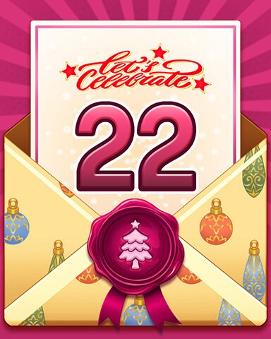 Happy Holidays 22 Badge - Pogo™ Slots