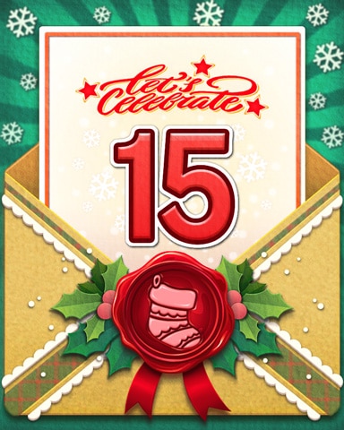 Joyful Holiday 15 Badge - Peggle Blast HD