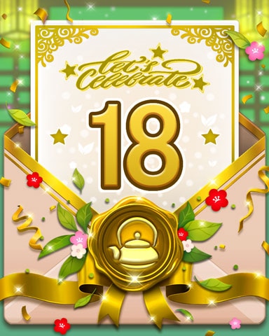 Mother's Day Tea 18 Badge - Tri-Peaks Solitaire HD