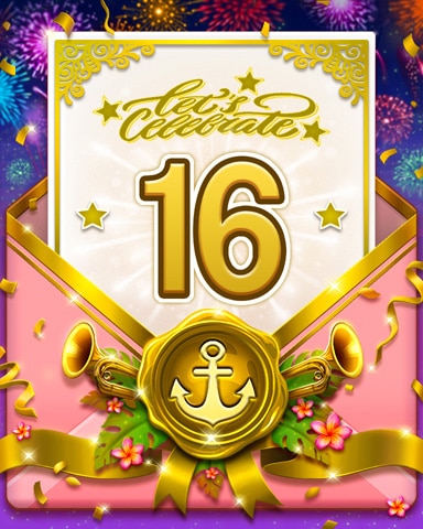 Birthday Cruise 16 Badge - Bejeweled Stars