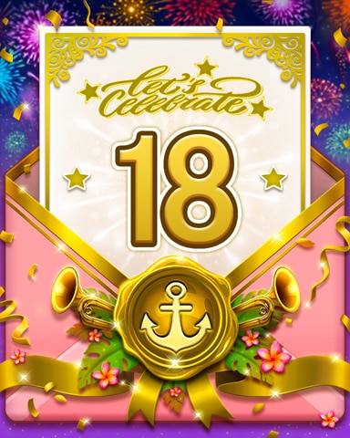 Birthday Cruise 18 Badge - Jungle Gin HD
