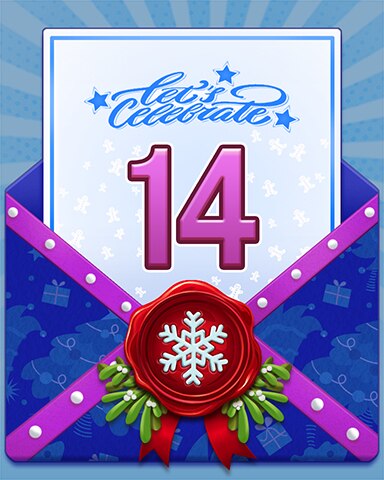 New Year Celebration 14 Badge - Pogo&trade; Slots