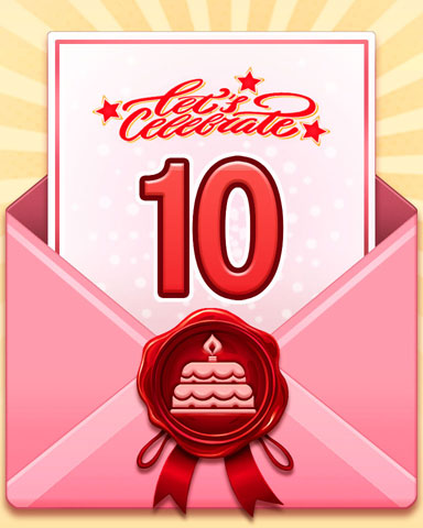 22nd Anniversary 10 Badge - Sweet Tooth Town