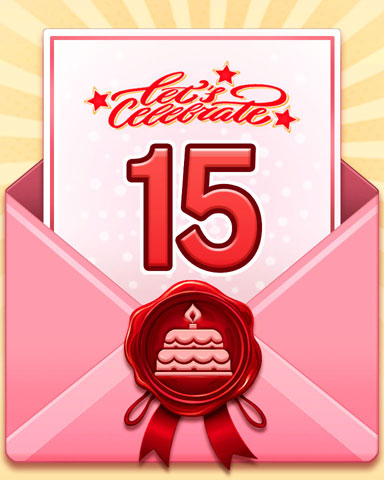 22nd Anniversary 15 Badge - First Class Solitaire HD